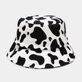 Cow Print Woolen Bucket Hat
