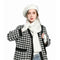 HIMODA french beret scarf gloves set- 3 pcs- White-cashmere