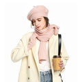 HIMODA french beret scarf gloves set- 3 pcs- cashmere - pink