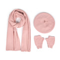 HIMODA french beret scarf gloves set- 3 pcs- pink - women