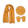 HIMODA french beret scarf gloves set- 3 pcs- yellow