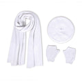 HIMODA french beret scarf gloves set- 3 pcs- White