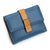 Small Leather Wallet with Color-block Decor