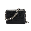 Chunky Chain Bag - Croc Embossed Leather