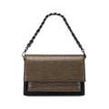 Accordion Chain Bag - Croc Embossed Leather