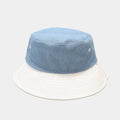 Denim Sun Hat with White Brim