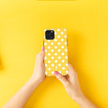 Tough Polka Dots iPhone Case - Illuminating Yellow