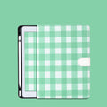 Leather Folio iPad Case - Green Buffalo Plaid