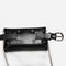 Black Belt Bag with Crossbody Chain Strap