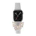 Glitter Apple Watch Band with Butterfly Ornament