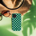 Tough Dual-layer Polka Dot iPhone Case - Forest Green