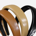Wide Leather Padded headband, 2 pack