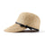 Braided Straw Hat with Black Leather Ribbon