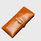 Vintage Waxed Leather Long Wallet