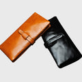 Vintage Waxed Leather Long Wallet